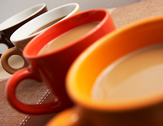 Mugs Of Coffee On A Table Close Up